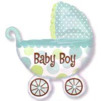 Balloon Foil Shape Baby Boy Buggy