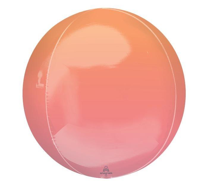 Balloon Orbz Ombre 38cm Orange/Pink