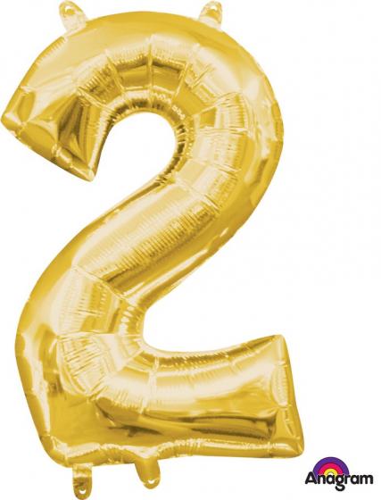 Balloon Foil Number 2 Gold 40cm