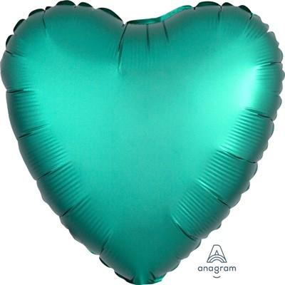 Balloon Foil 45cm Heart Jade Satin