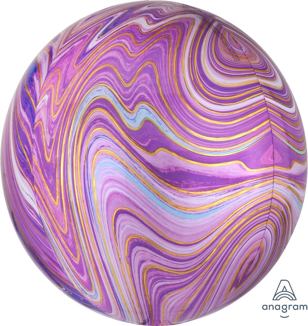 Balloon Orbz Purple Marblez 40cm