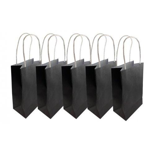 Party Loot Bag Paper Black Pk/5