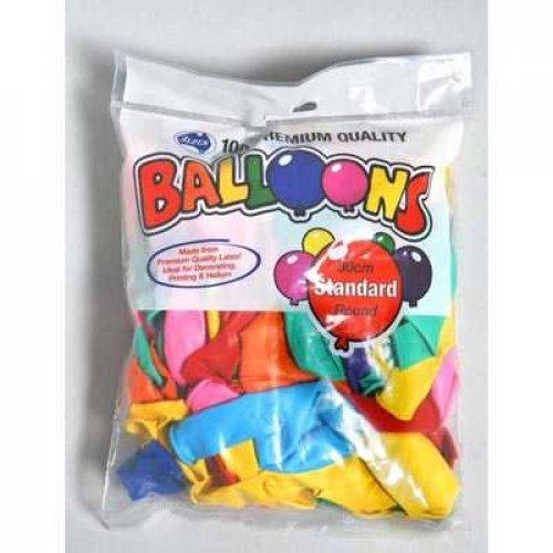 Latex Balloons 30 Cm Assorted Colours Pk/100 Budget