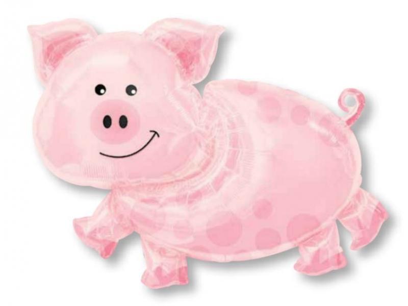 Balloon Foil Shape Pig 89cm X 64cm