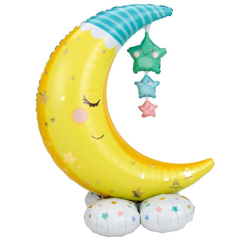 Balloon Foil Airloonz Moon & Stars 101cm X 139cm