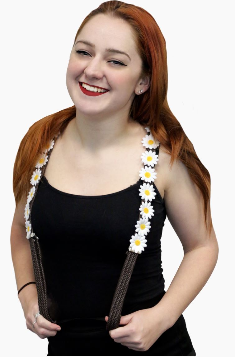 Suspenders/Braces Flower Oktoberfest Hippie