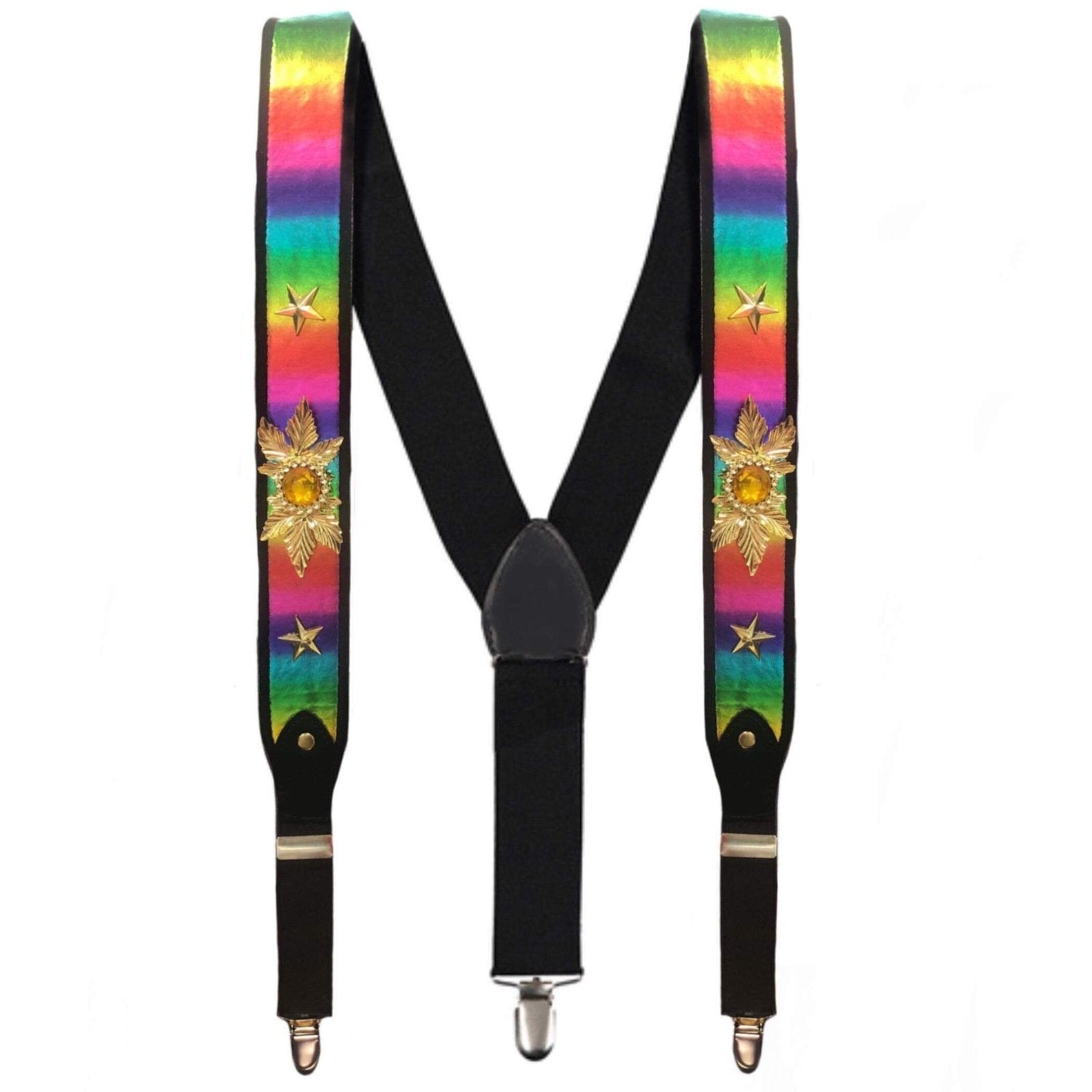 Suspenders/Braces Rainbow With Bling 1980s