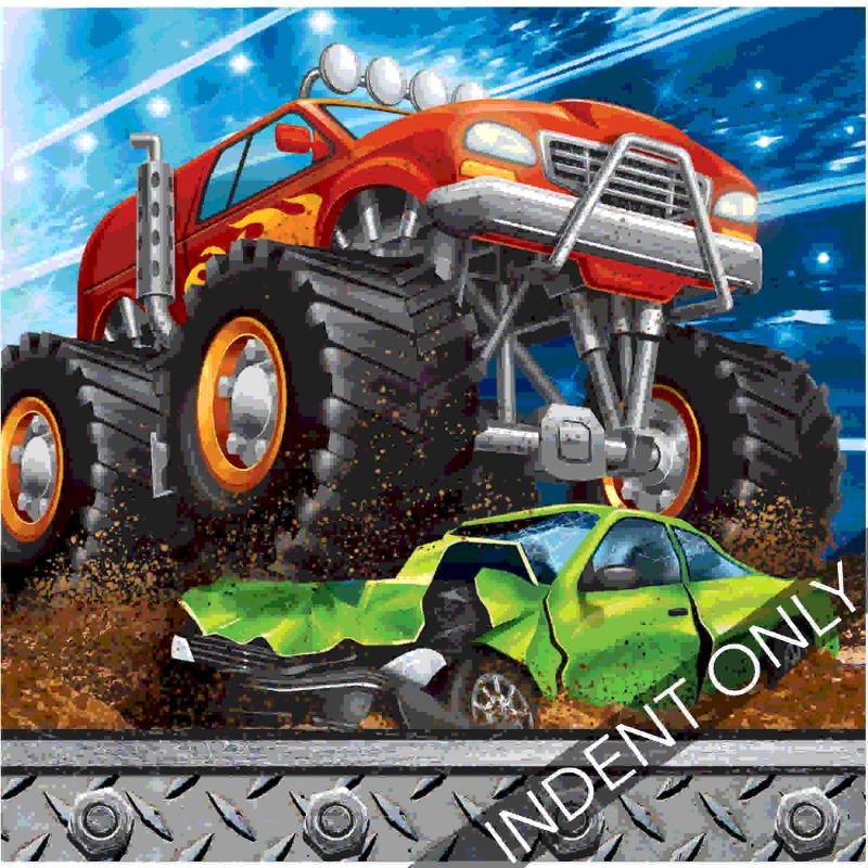 Monster Trucks Beverage Napkin Pk/16