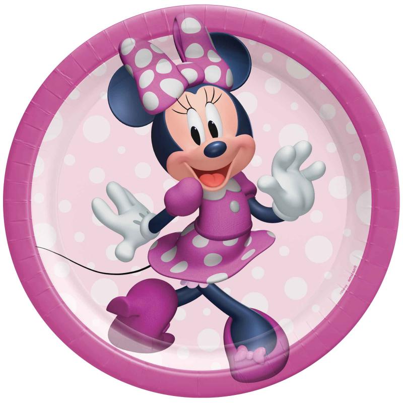 Minnie Mouse Forever Plates Paper 17cm Pk/8