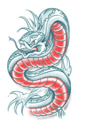 Temporary Tattoo Fx Biker Snake Tinsley