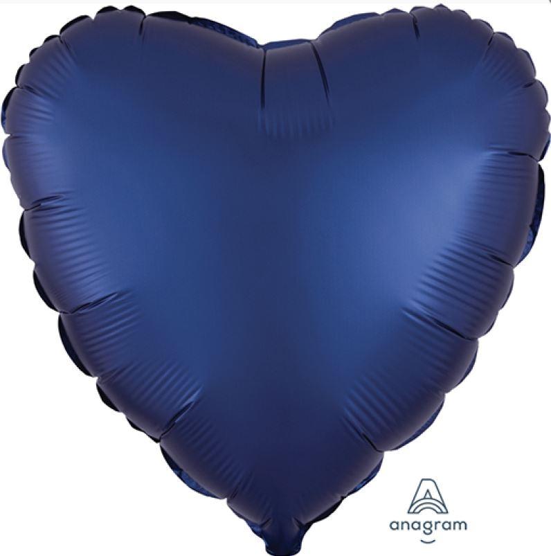 Balloon Foil 45cm Heart Navy Blue