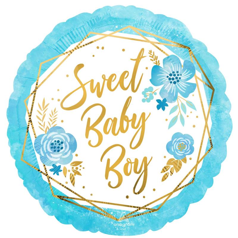 Balloon Foil 45cm Sweet Baby Boy