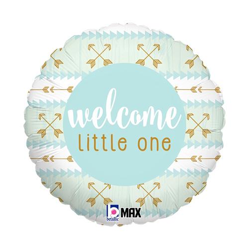 Balloon Foil 45cm Welcome Little One Blue Arrows