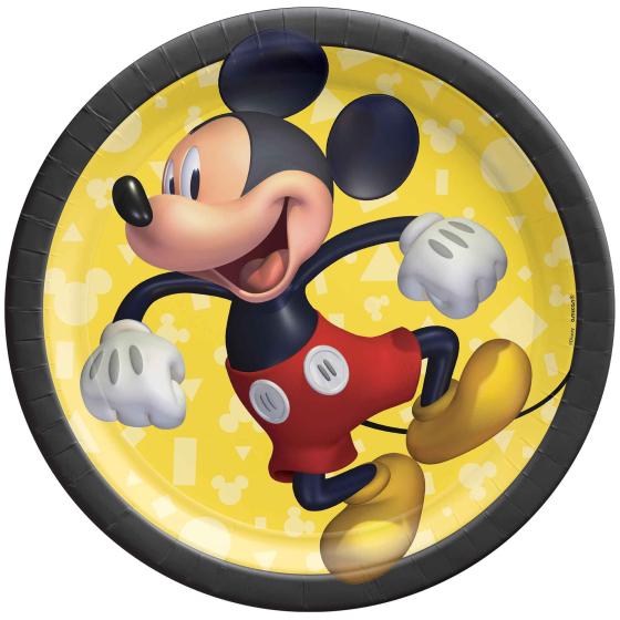 Mickey Mouse Forever Plates Paper 17cm Pk/8