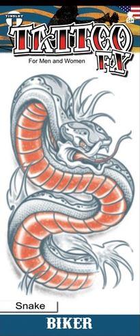 Temporary Tattoo Fx Biker Snake Tinsley