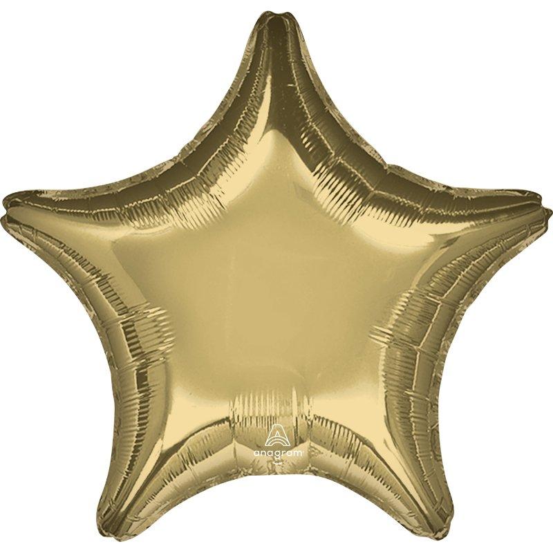 Balloon Foil 45cm Star White Gold