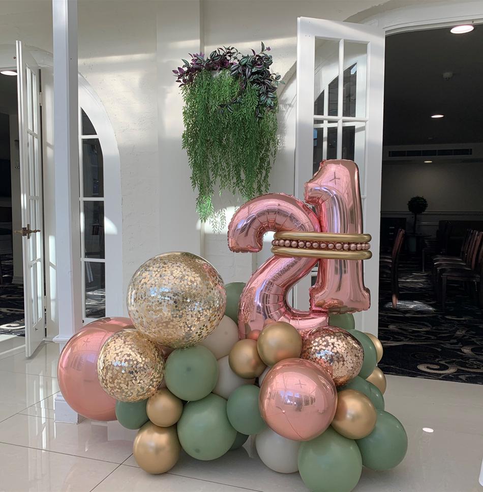 Balloon Décor Glittering Twenty One